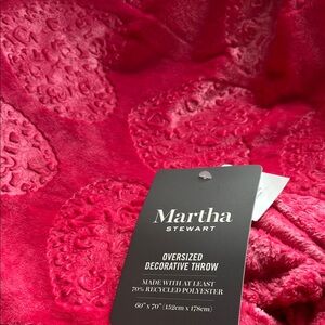 Martha Stewart Plush Decorative Throw - Hot Pink
